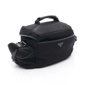 Prada Camera Bag Shoulder Leather Black